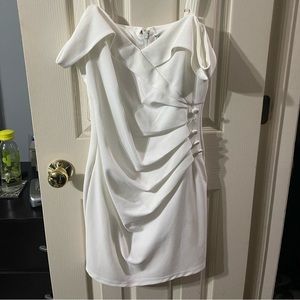 Spaghetti Strap White Mini Dress